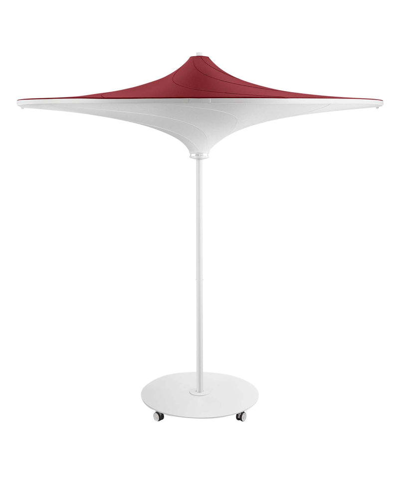 Hulasol umbrella color bordeaux and white mast