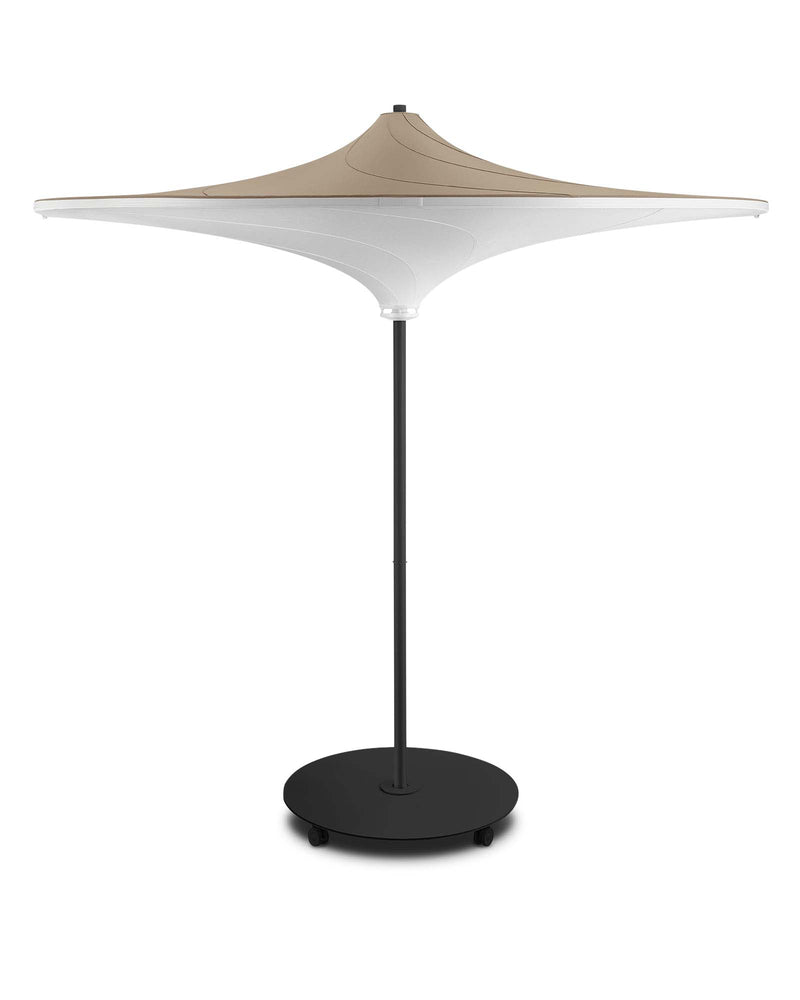 Hulasol umbrella color taupe and black mast