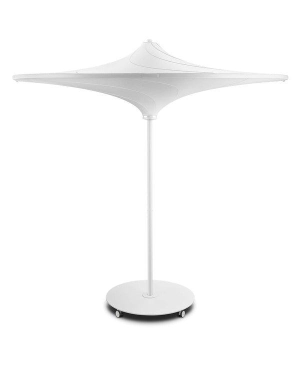 Hulasol umbrella color ivory and white mast